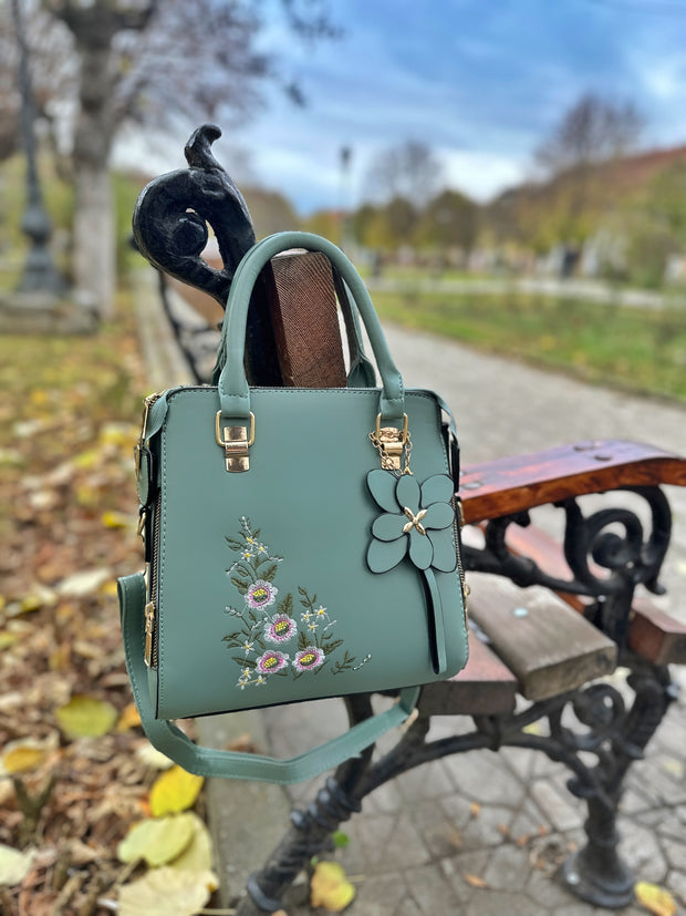 Zelený taška Elise Floral Model