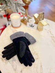 Teplé černé rukavice